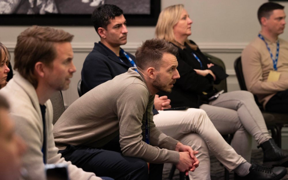 people listening attentively 