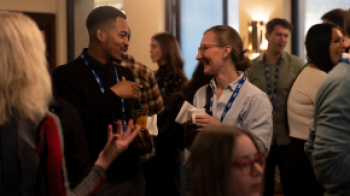 IAB UK members chatting at The Last Thursday Club